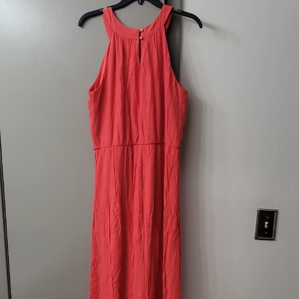 Chic Coral Maxi Dress - Picture 5 of 5